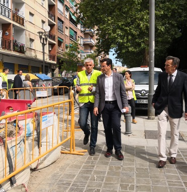 Granada ultima las obras del nuevo colector en Gonzalo Gallas que acabar� con las inundaciones en la zona